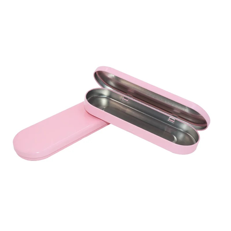 
Custom Fashion Metal Pencil Cases Hinged Lid Tin Box 
