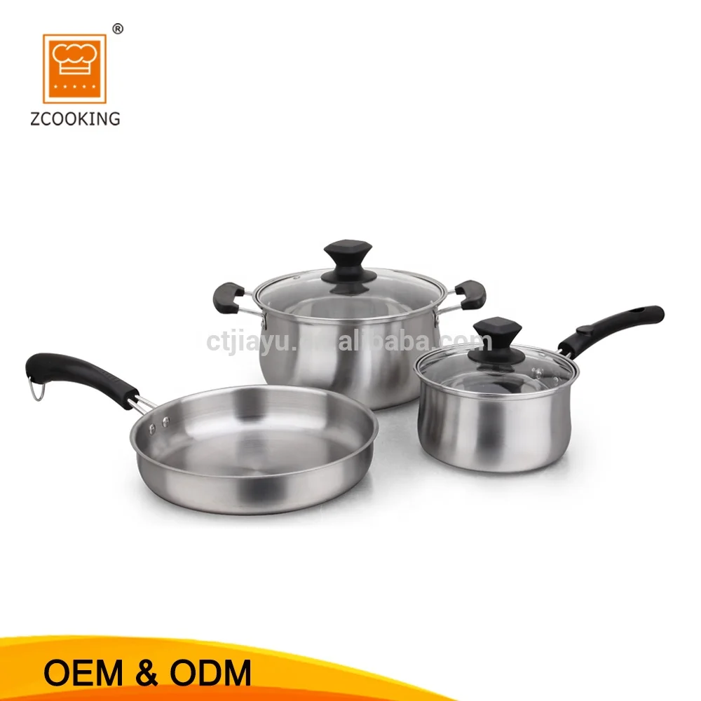 Stainless Steel Soup Pot Stainless Steel Cooking Set Milk Pot