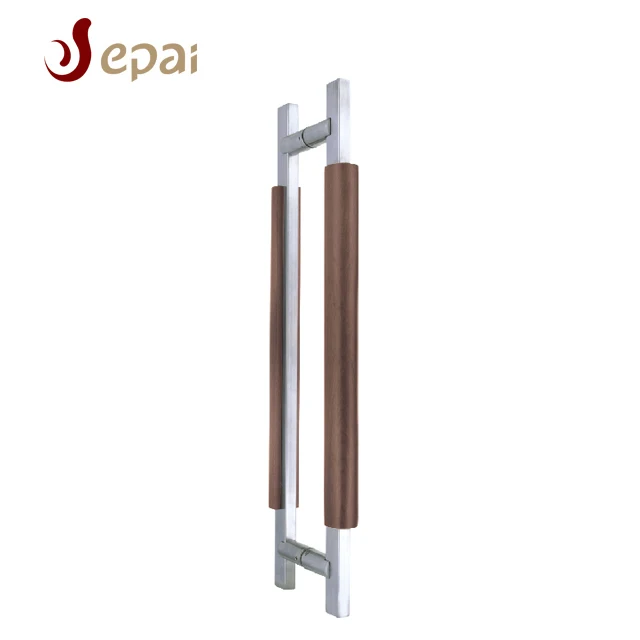 Anti bacterial wood door pull handle SUS handle wood handle for Japan market