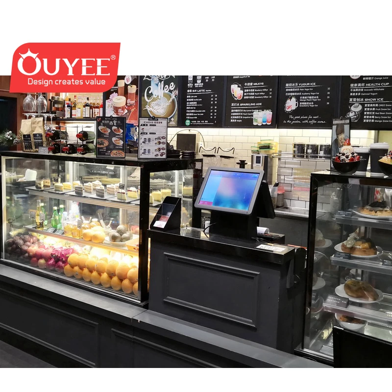 High quality bakery glass display bread/cake showcase display