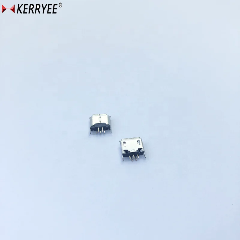 
Female 5P micro USB connector pin length 2.0mm 180 degree solder type 