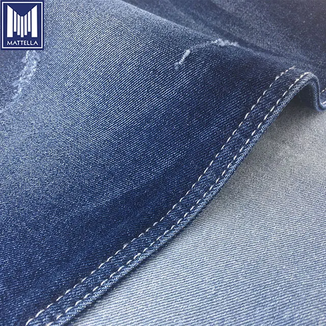 K9324 wholesale 12oz heavy stretch elastane 98% cotton 2% spandex denim fabric for lady women pants jeans