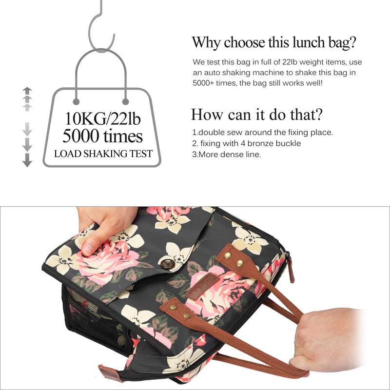 Lokass Wholesale Meal Prep Office Insulted Thermal Cooler Lunch Tote Bag For Office For School  Work