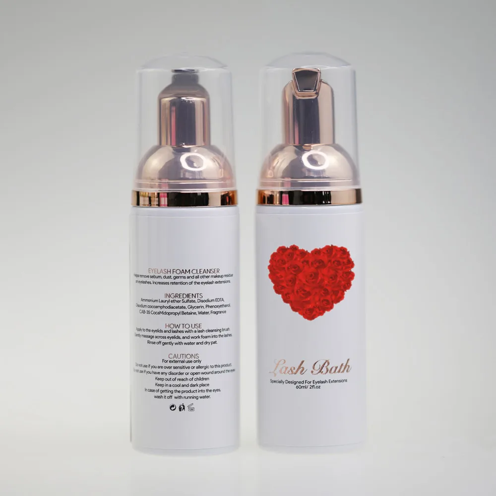 private label eyelash extension foam cleanser