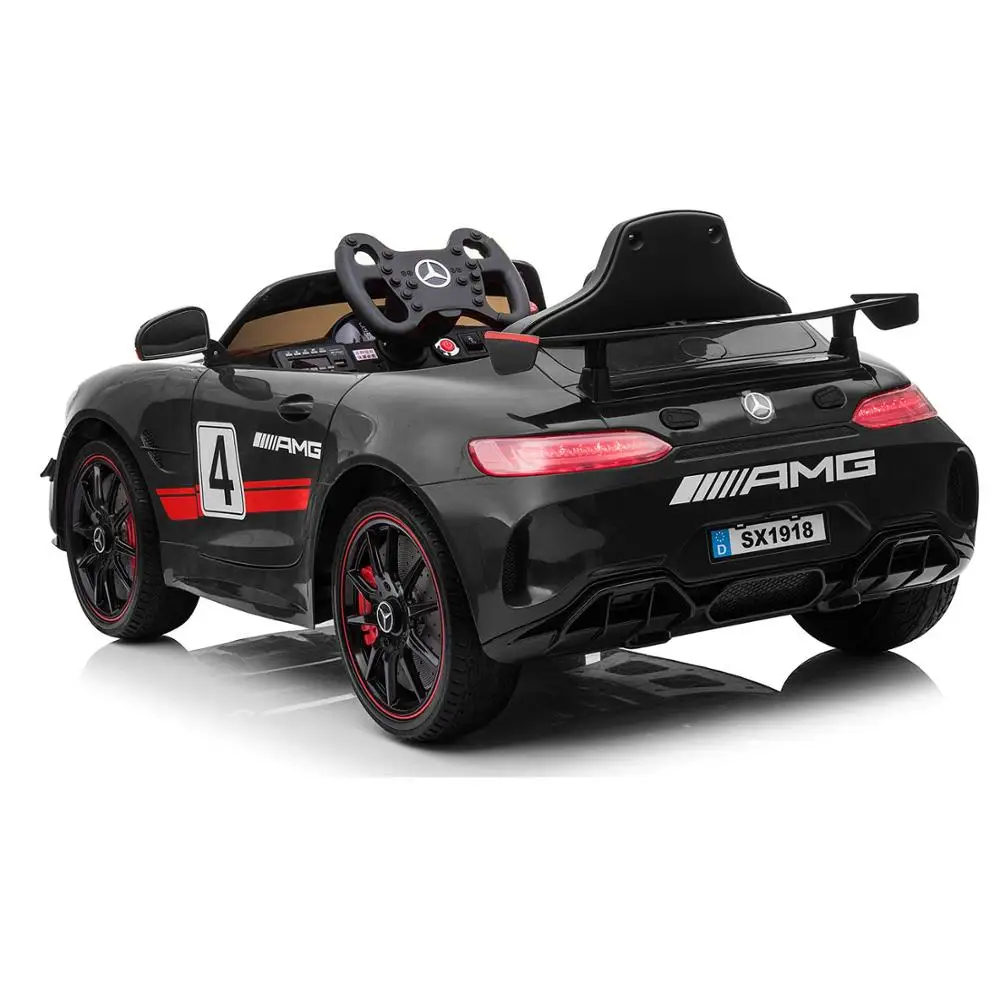 Licensed Mercedes-Benz AMG GT4 Electric Ride On Car with Remote Control for Kids, 12V Power Battery Official Licensed Kids Car