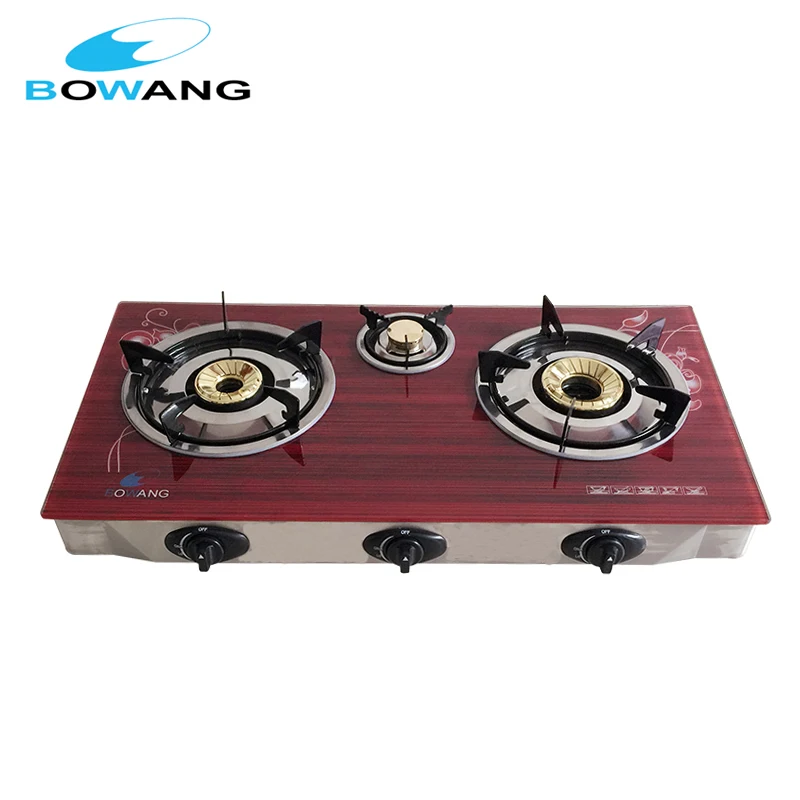 Tempered Glass Table 3 Burner Gas Stove Cooker(BW3221)