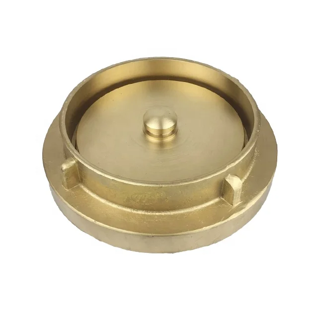Brass storz hose coupling blank cap fire hydrant cap with chain