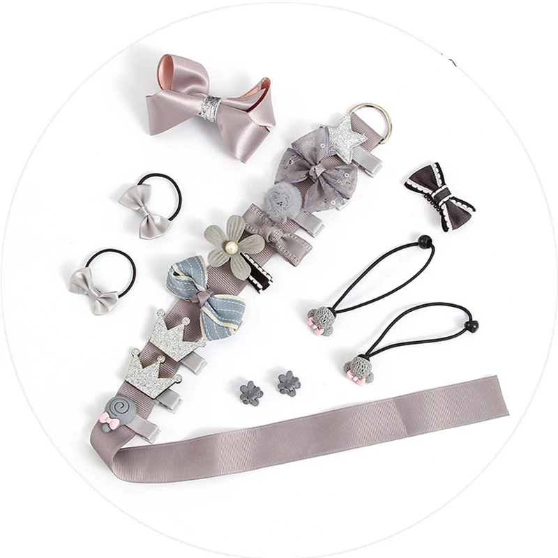 wholesale fashion handmade baby kid girl cute hair clip set lovely kids hair accessories