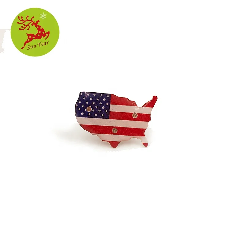 Значок со светодиодной подсветкой в виде флага США на День Независимости