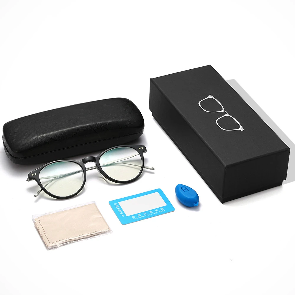 
Custom Logo Fashion Eyewear Set Bag Microfiber Cloth Pouch Gift Anti Blue Eyeglasses Optical Glasses Case Packing Folding Boxes 