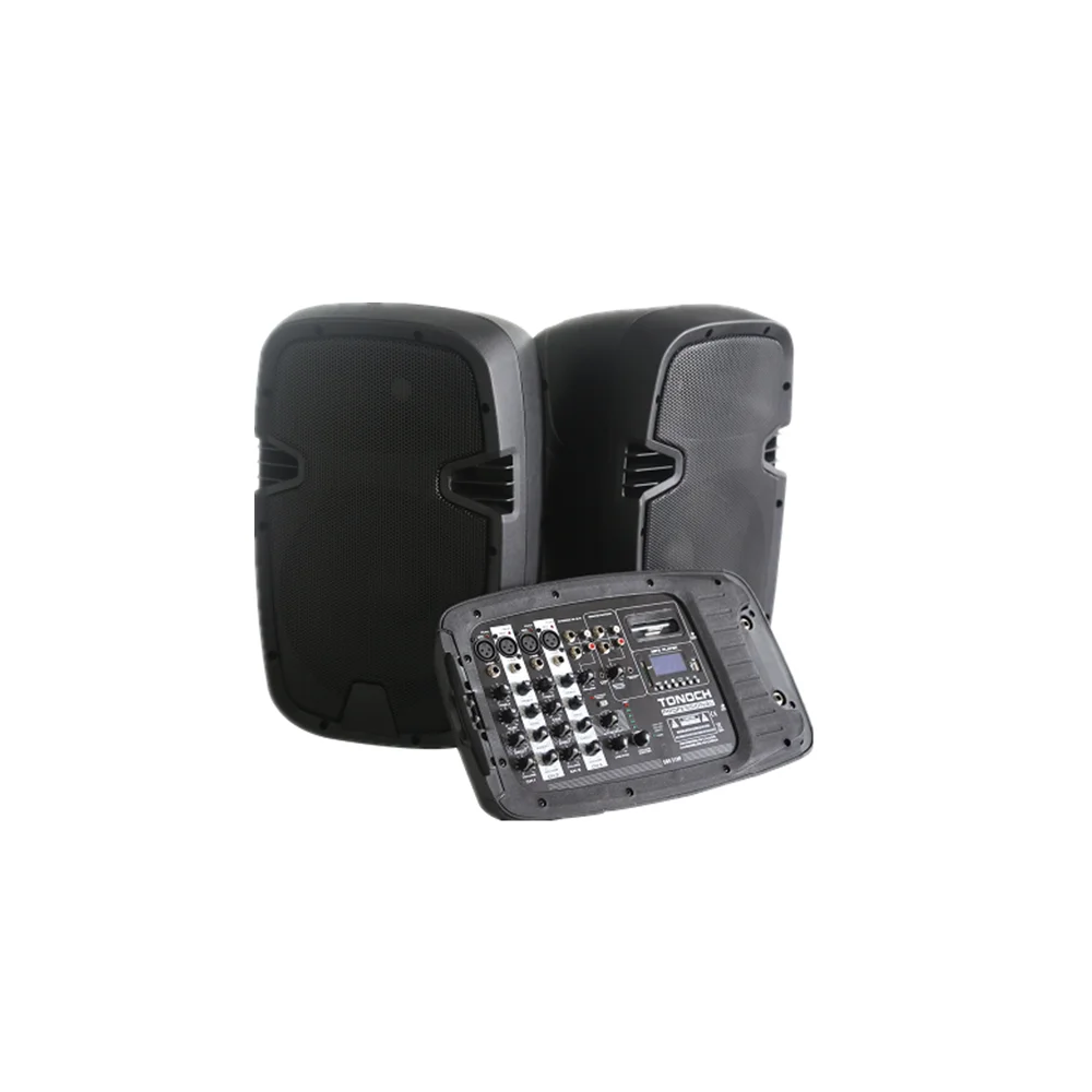 10 inch powered mixer with PA system combo speakers