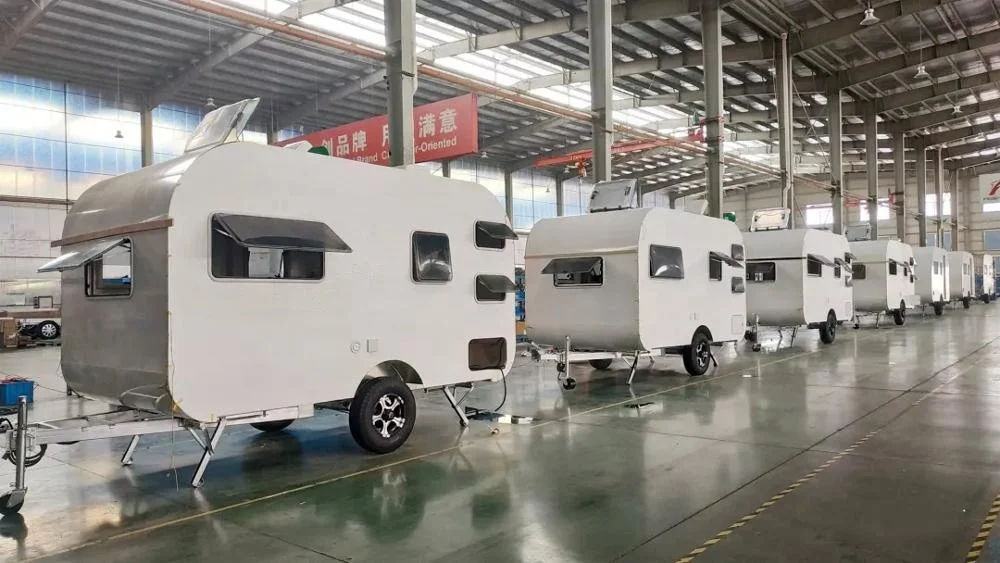 OEM service camping trailer caravan with awning