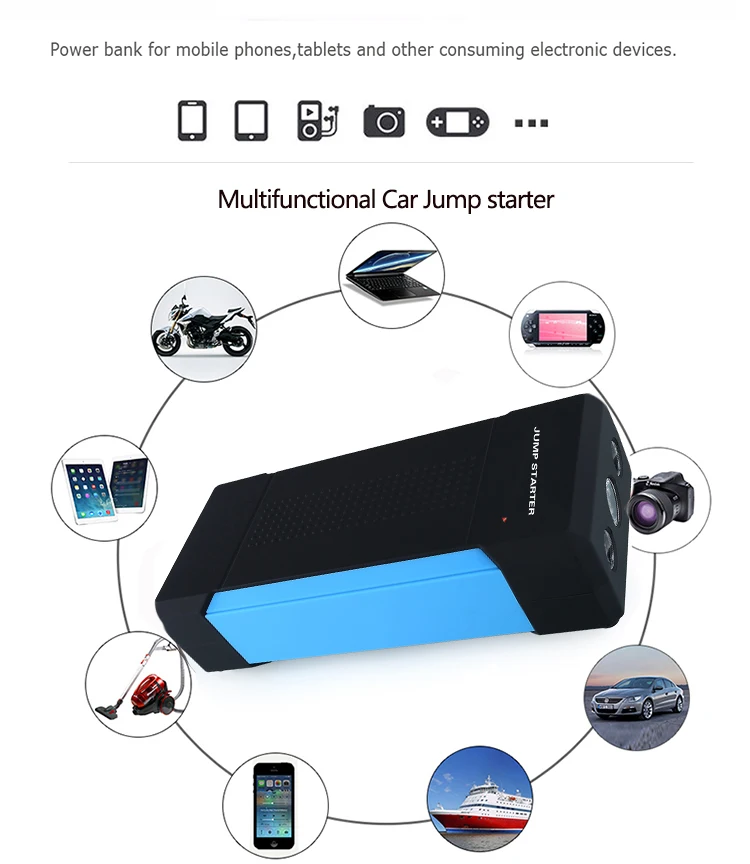 2019 emergency jump power bank start 12v 24v heavy duty 18000mah 20000mah waterproof car battery charger jump starter battery