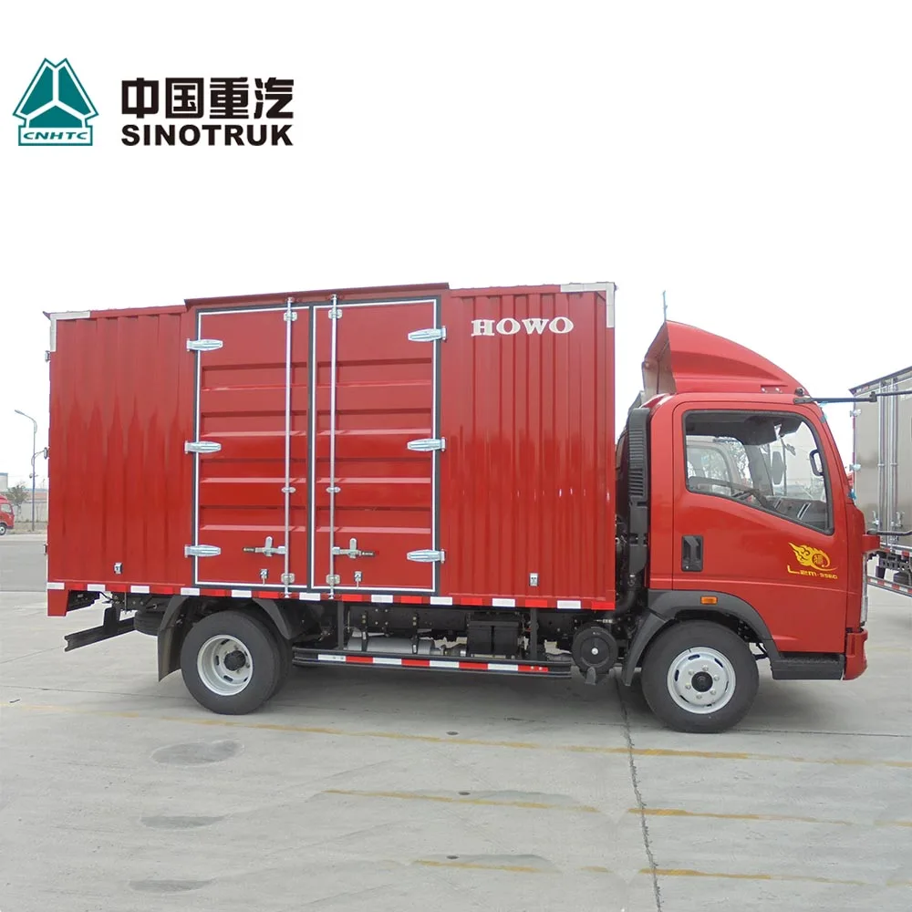 Sino HOWO Mini 5-10tons Container Box 4x4 dry van box truck