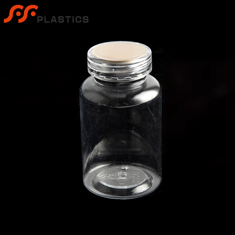 150ml transparent pill storage jar nutrition protein powder supplement capsule bottle food grade medicine liquid container