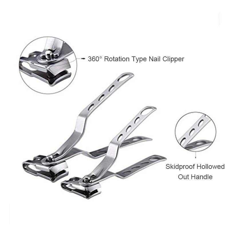Hot Toenail Cutter Cuticle Scissors Finger Trimmer Stainless Steel Manicure Tool Nail Care Tool 360 Degree Rotary Nail Clipper