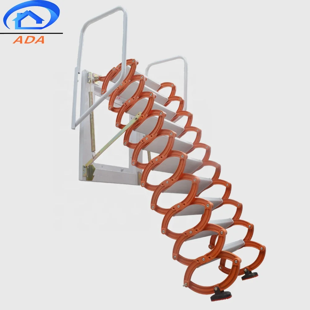 High quality retractable wall mounted stairs telescopic retractable loft folding step ladder