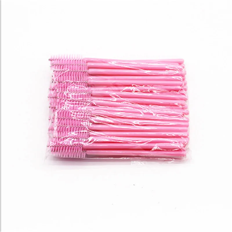 50PCS High Quality Nylon Disposable Mascara Wands Soft Mascara Brush Wand Eyebrow Comb Brushes Professional Eyelashes