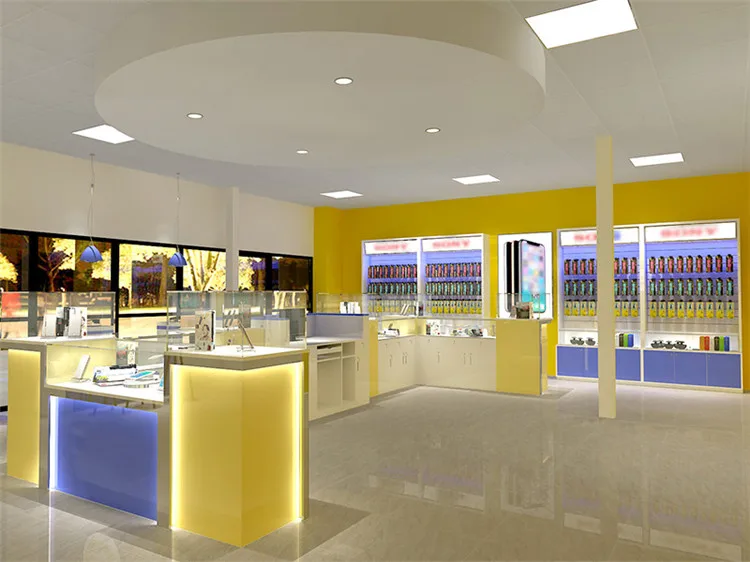 toko ponsel sederhana desain interior furniture aksesoris ponsel