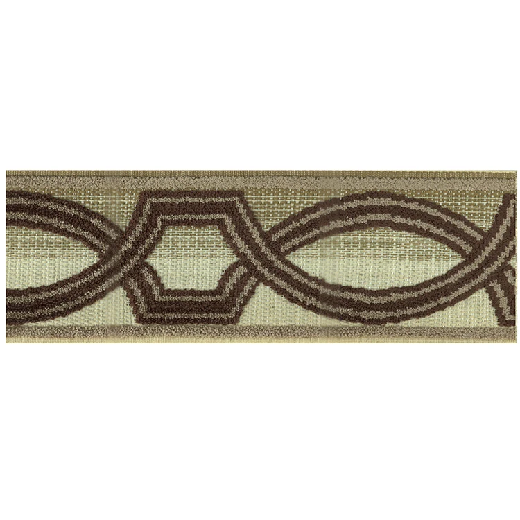 
Polyester Viscose Brocade Jacquard Velvet Brocade Ribbon Fringe Trim For Curtain 