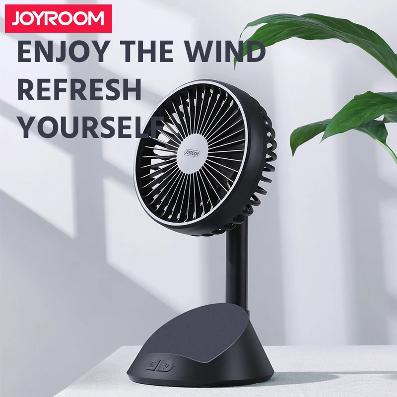 
Joyroom fan standing mini good quality small desk fan with mobile phone holder 2 in 1 mini usb fan 