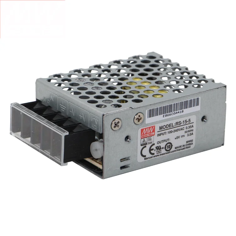 Mean Well серии G3 мини источник питания SMPS 15 Вт RS-15-5 5 В в 3A блок питания