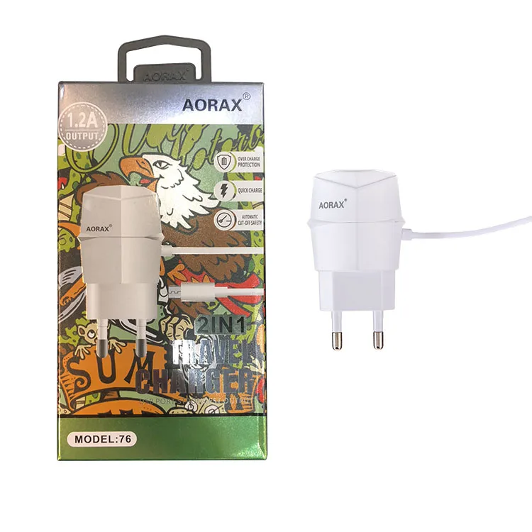 
Best Selling Hot Product AORAX 5V 1.2A Quick Charger Wall 