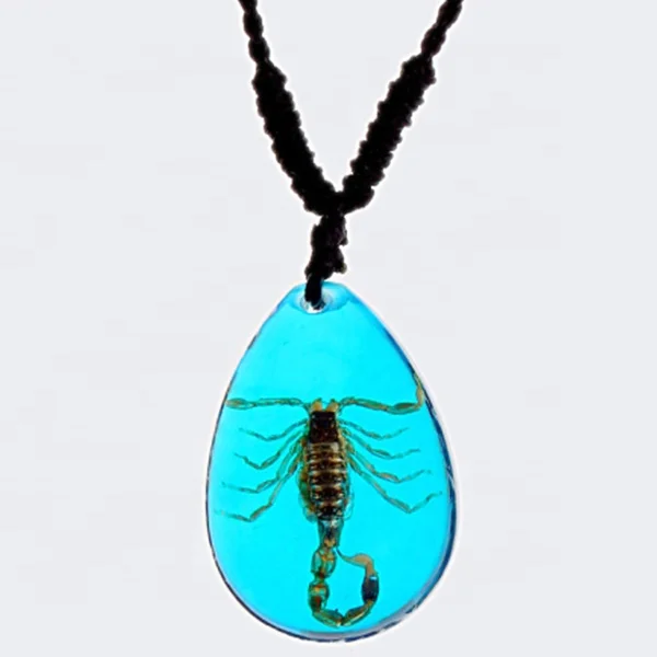 unique special gift resin insects scorpion necklace