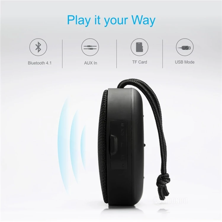 
Mini Portable Outdoor Stereo Smart Round Fabric Wireless Speaker 