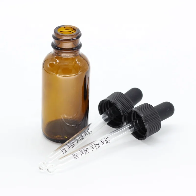 
Essential oil serum eliquid amber glass dropper bottle 30ml 60ml Pharma Clear Medical Amber Glass Bottle 