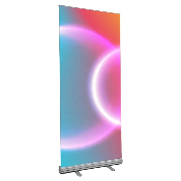 
Indoor advertising 80 x 200 single side aluminium teardrop wide base retractable moving roll up banner stand display 