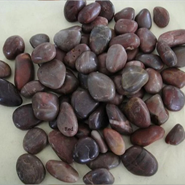 Floor decorative natural landscaping stone polished pebble white stone  for sales