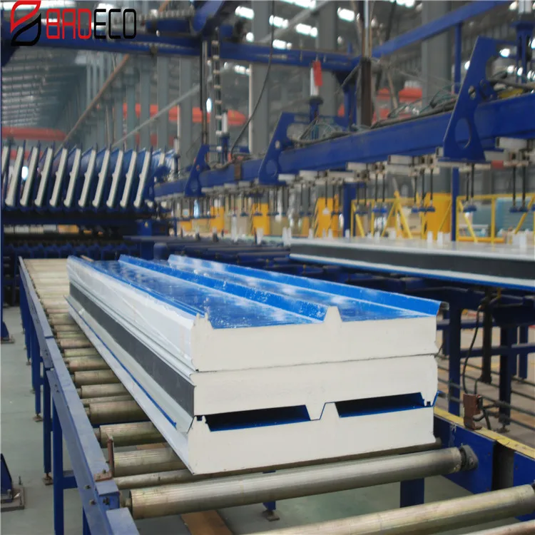 Высококачественные 100 мм пенополиуретановые сэндвич-кровельные панели/листы с тремя/четырьмя волнами