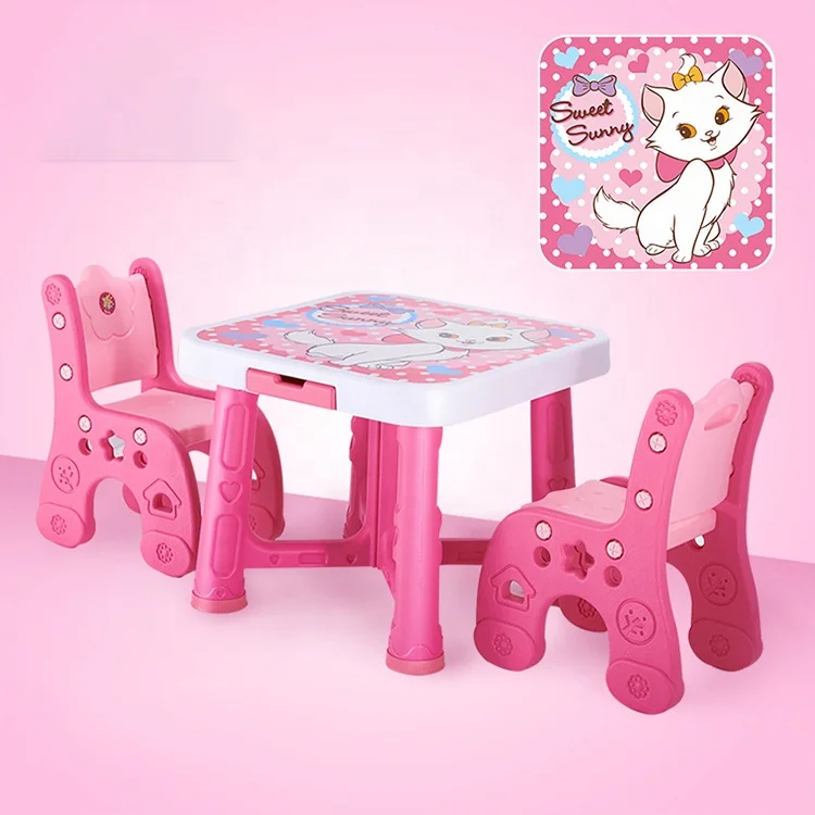 Высококачественный детский пластиковый стол и стул