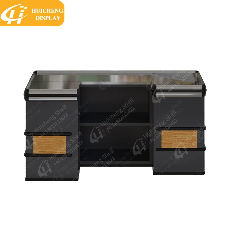 Supermarket Design Retail Cash Register Table Checkout Counter Cashier Desk cash register desk with display