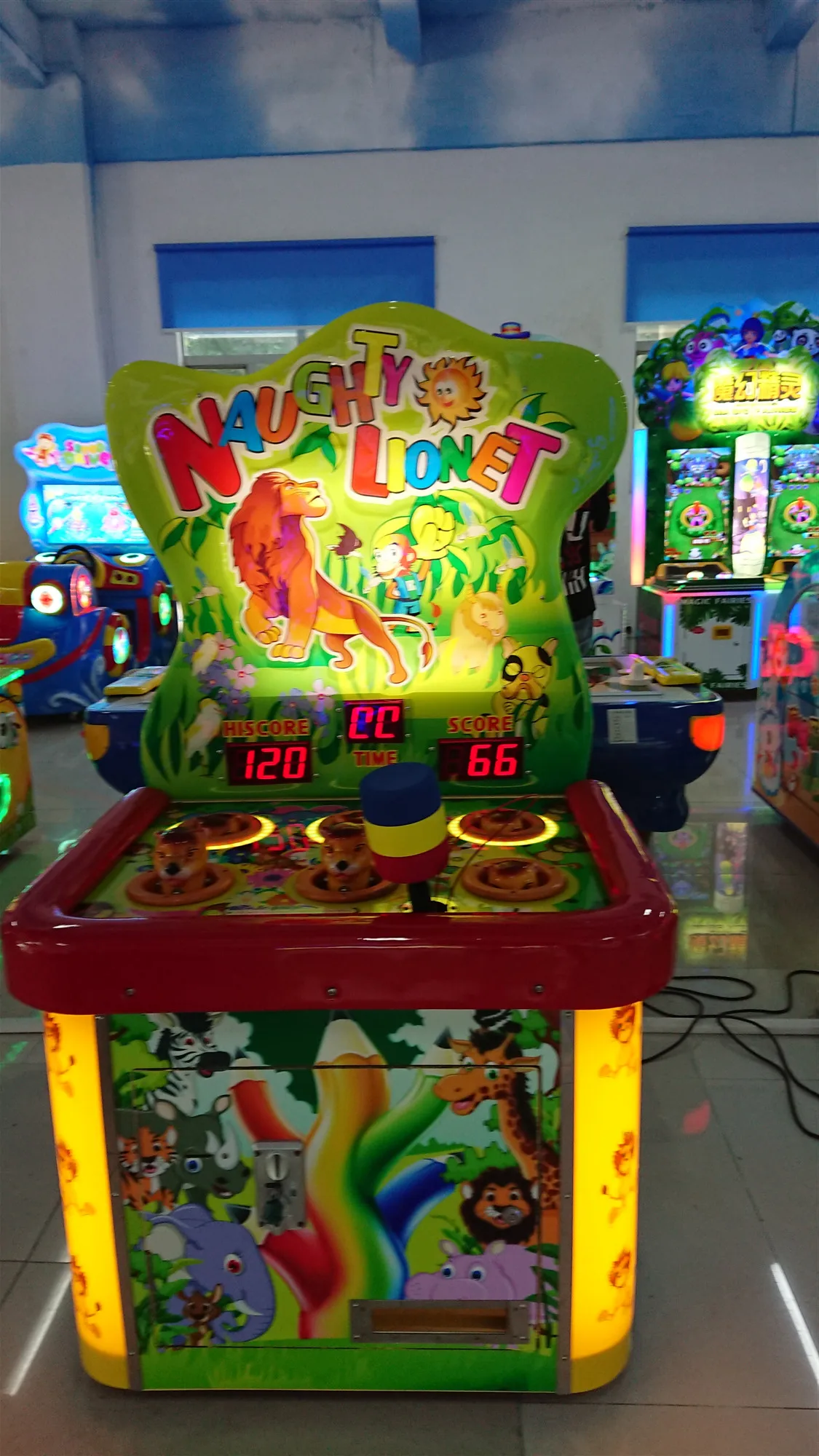 Factory Price Coin Operated Arcade Indoor Sport Amusement Naughty Lionet Whac-A-Mole Kids hammer Game Machines  For Sale