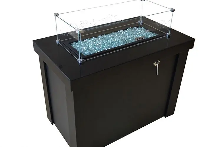 
Square Outdoor Gas Cast Concrete Fire Pit Table In Patios 