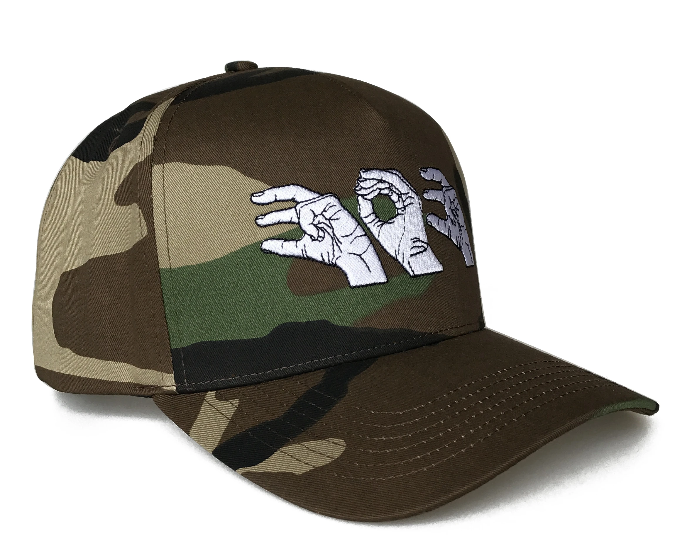 100% Cotton Hunting Wear Caps Custom Logo Camo Baseball Hats Camouflage Camo Baseball Caps