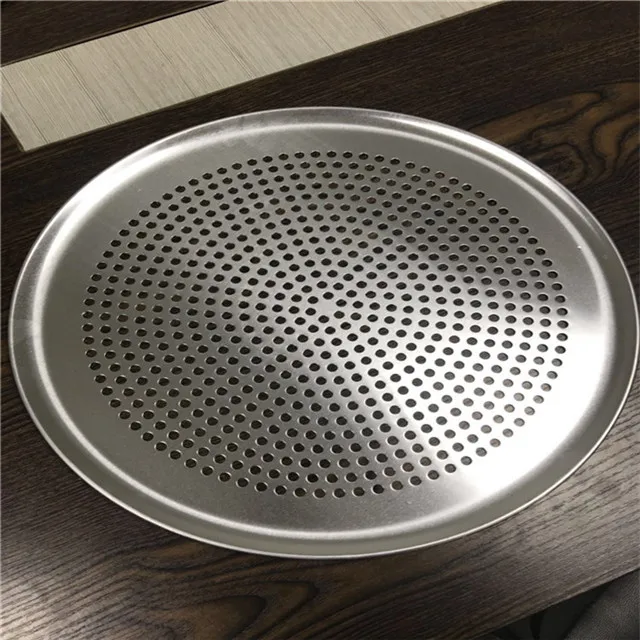 Aluminum Perforated Pizza Pan Round Pizza Tray