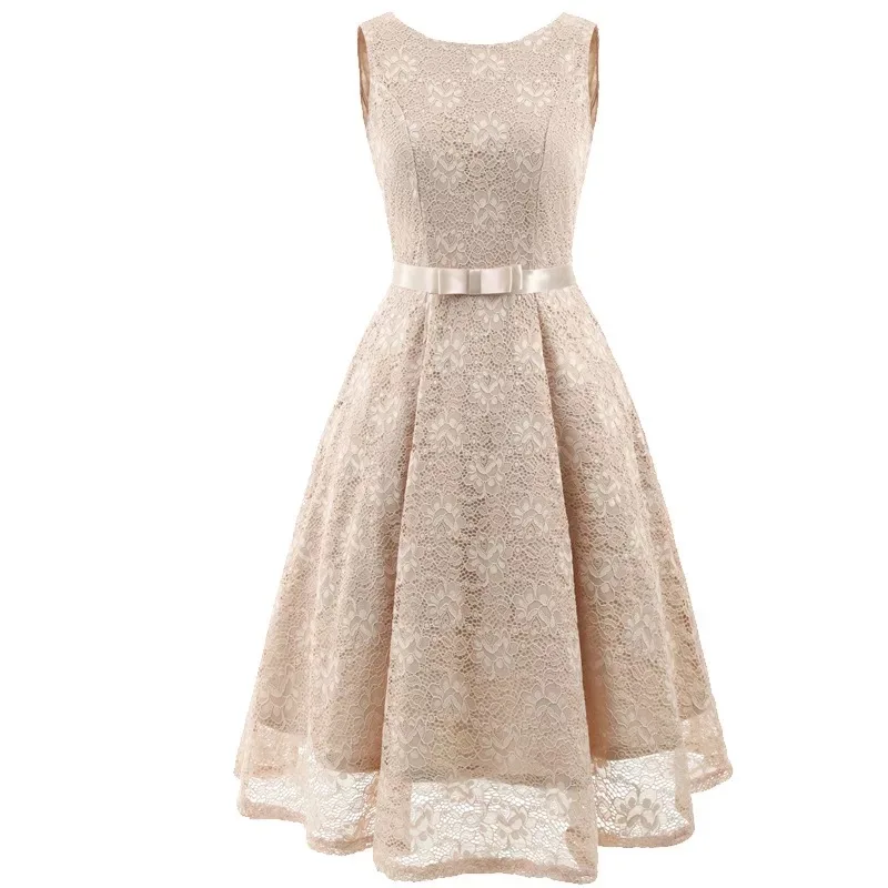 
Office Lady Elegant Women Party Lace Bight Casual Dress 