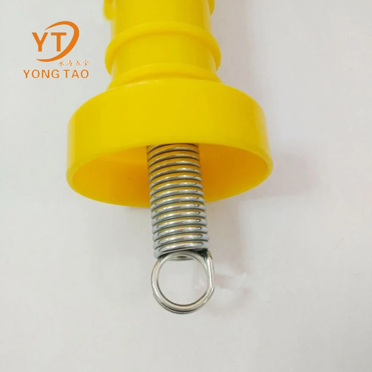 Gate handle with tension spring with hook; fence parts