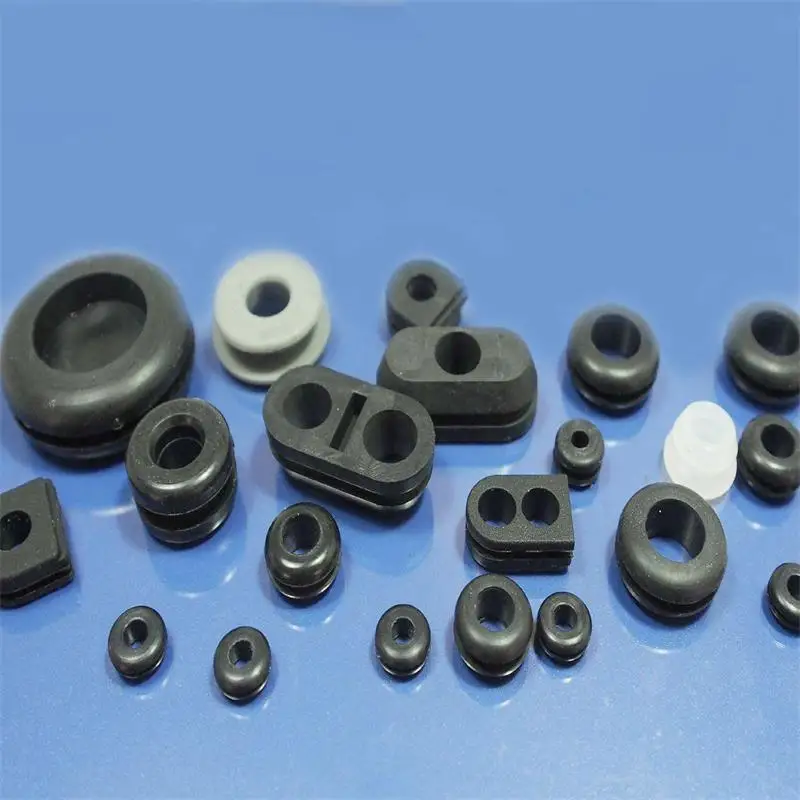 Изготовленный на заказ черный NBR/CR/NR/EPDM/силикон/витон/FKM резиновый кабель grommet Для проволочное уплотнение Китай