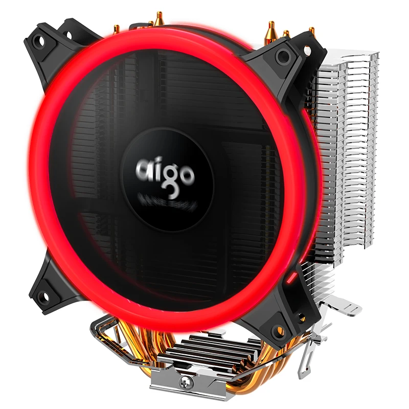 Aigo E3 4 тепловыми Процессор кулер вентилятор охлаждения Aura чехол для ноутбука