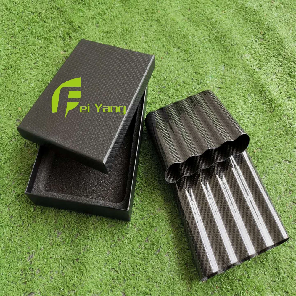 2019 China FY Sport Customized printing carbon fiber cigarette case cigar tubes humidor