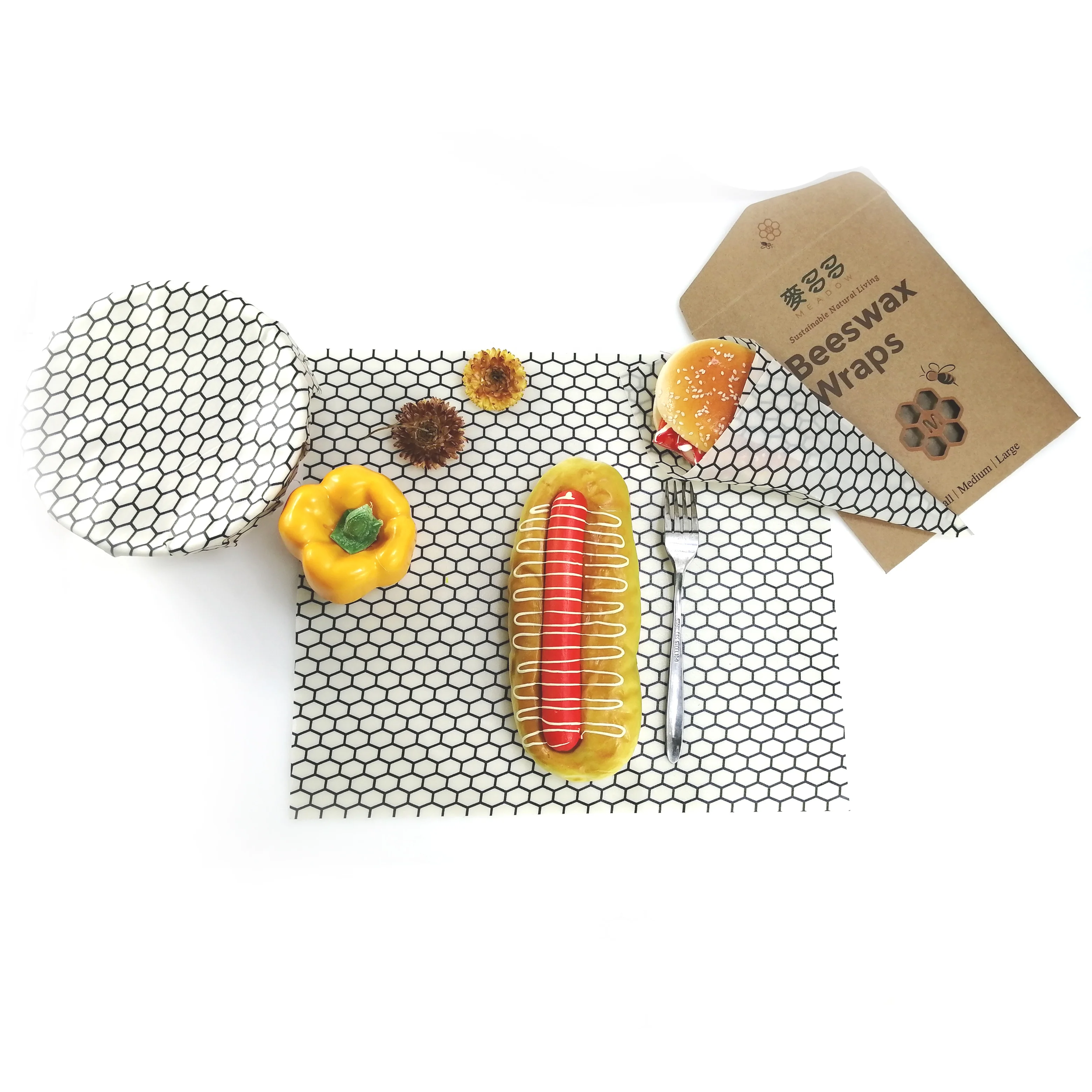 
New Promotion Premium Biodegradable FREE Food Safety&GOTS Proof Beeswax Food Wrapper 