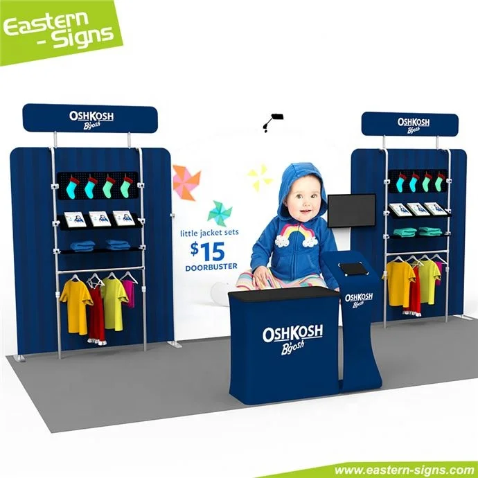 Custom size aluminum advertising display convenient exhibition booth design solution