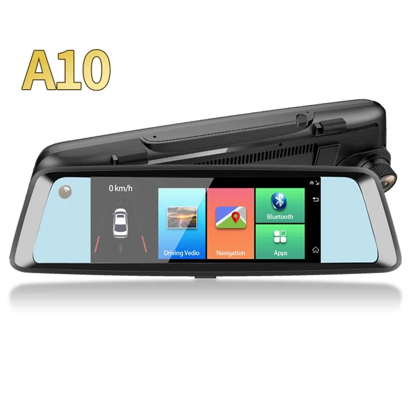 Автомобильный видеорегистратор с google map, несколько языков для автомобиля заднего вида зеркало с 2 автомобиля камеры