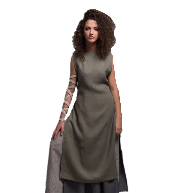 
Wholesale Handmade Linen Dress Style Japanese Restaurant Stain Resistant Long Apron 