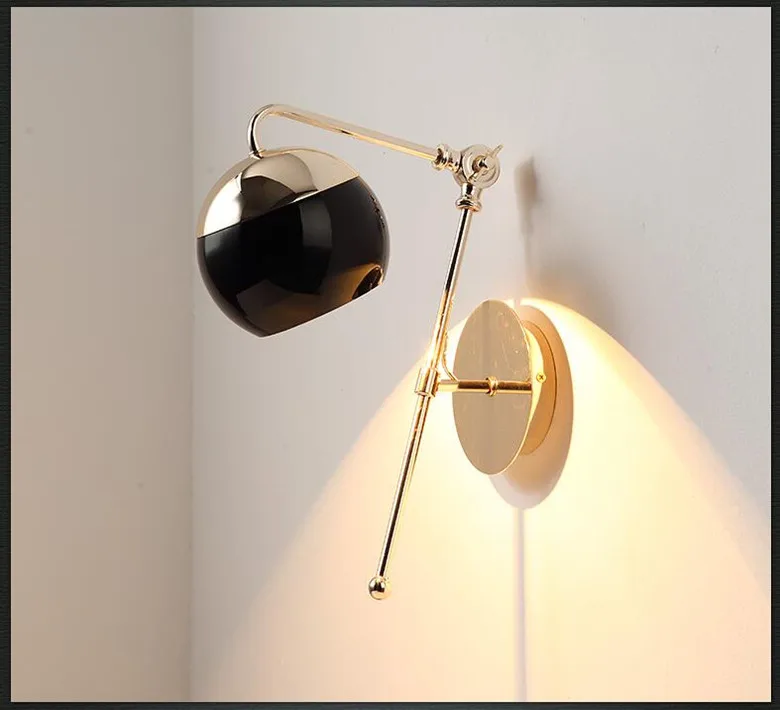 New creative Hotel Decoration Bedside Lights Glass Lampshade Wall Light For Home Lighting