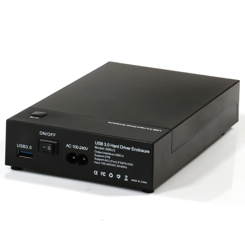 Panto Hard Drive Enclosure USB 3.0 to SATA External Hard Drive Disk Case for 2.5 3.5 Inch SATA I/II/III HDD SSD docking